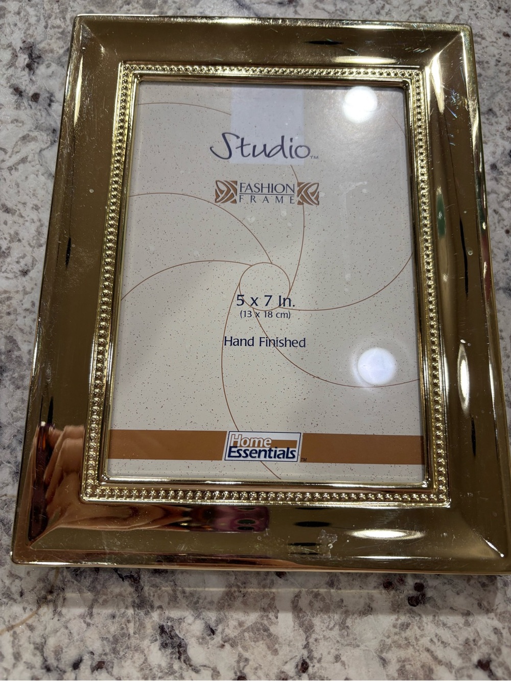 Studio One Gold Polished Beaded Photo Frame